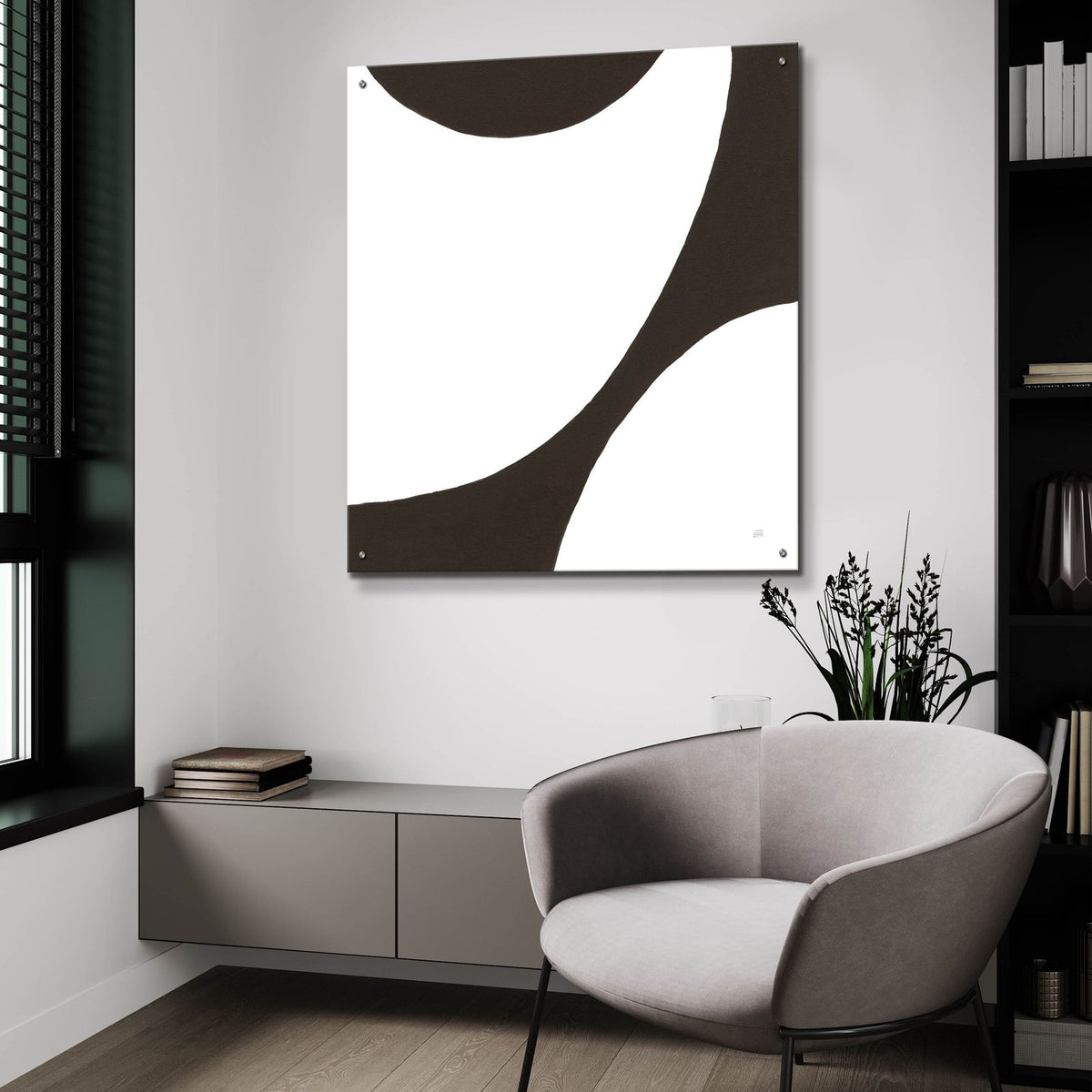 Curvilinear 6 by Chris Paschke - 36x36 acrylic wall art in a room