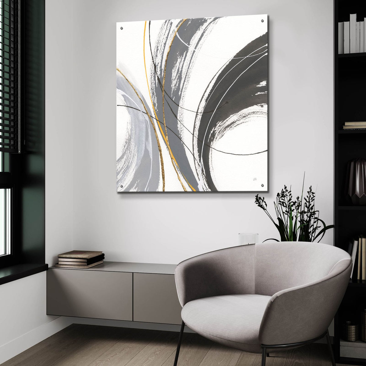 Webbed 1 by Chris Paschke - 36x36 acrylic wall art in a room