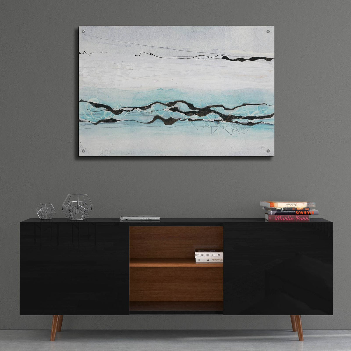 Textured Aquatic by Chris Paschke - 36x24 acrylic wall art in a room