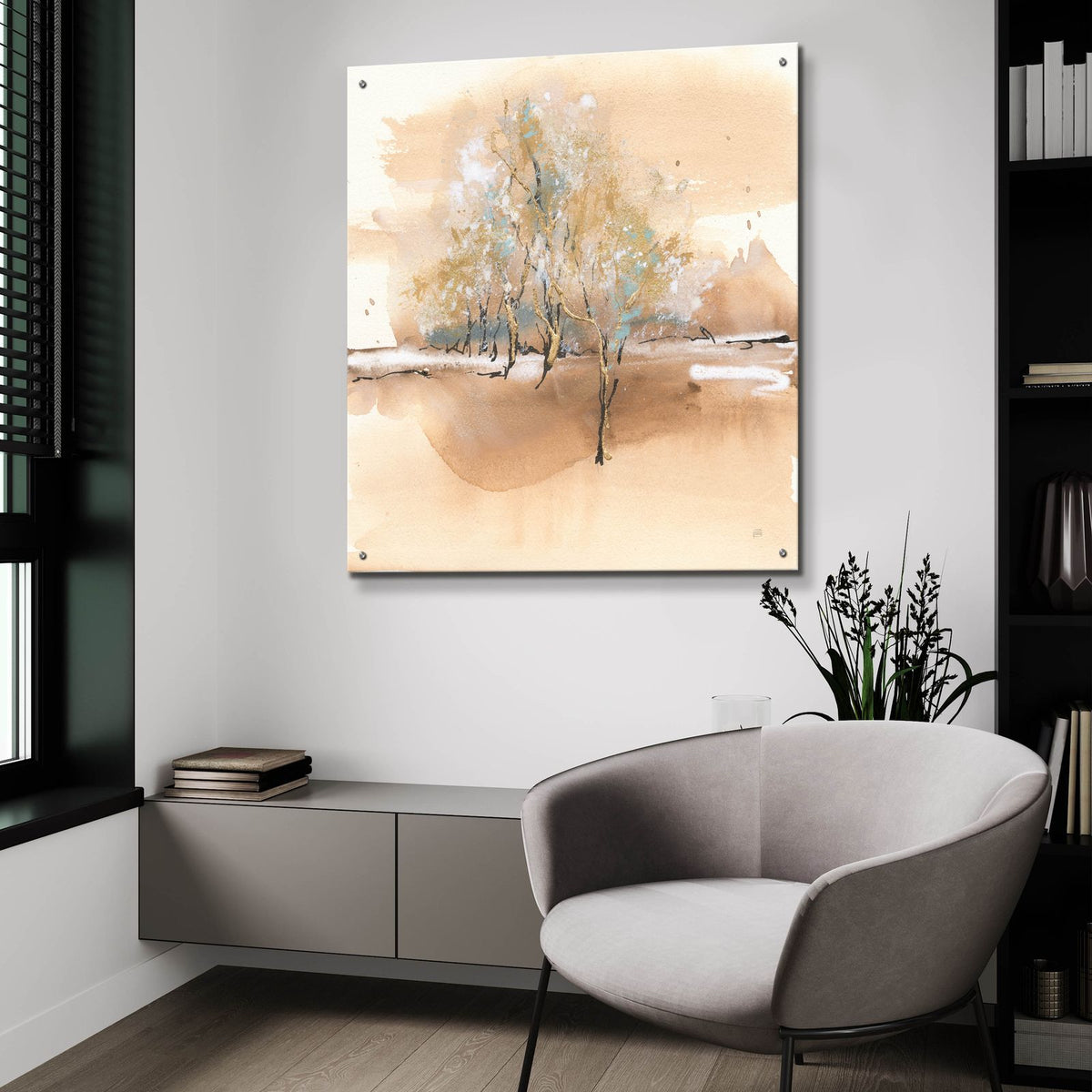 Dusting Of Gold 3 by Chris Paschke - 36x36 acrylic wall art in a room