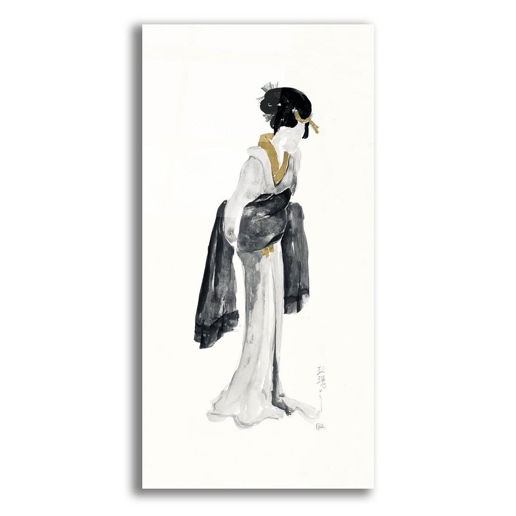 Geisha 2 Black And Gold by Chris Paschke acrylic glass wall art