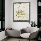 Green Teapot by Chris Paschke - 36x36 acrylic wall art in a room