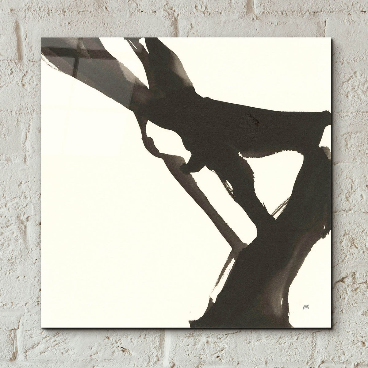 Black Gesture 1 by Chris Paschke - 12x12 acrylic wall art in a room