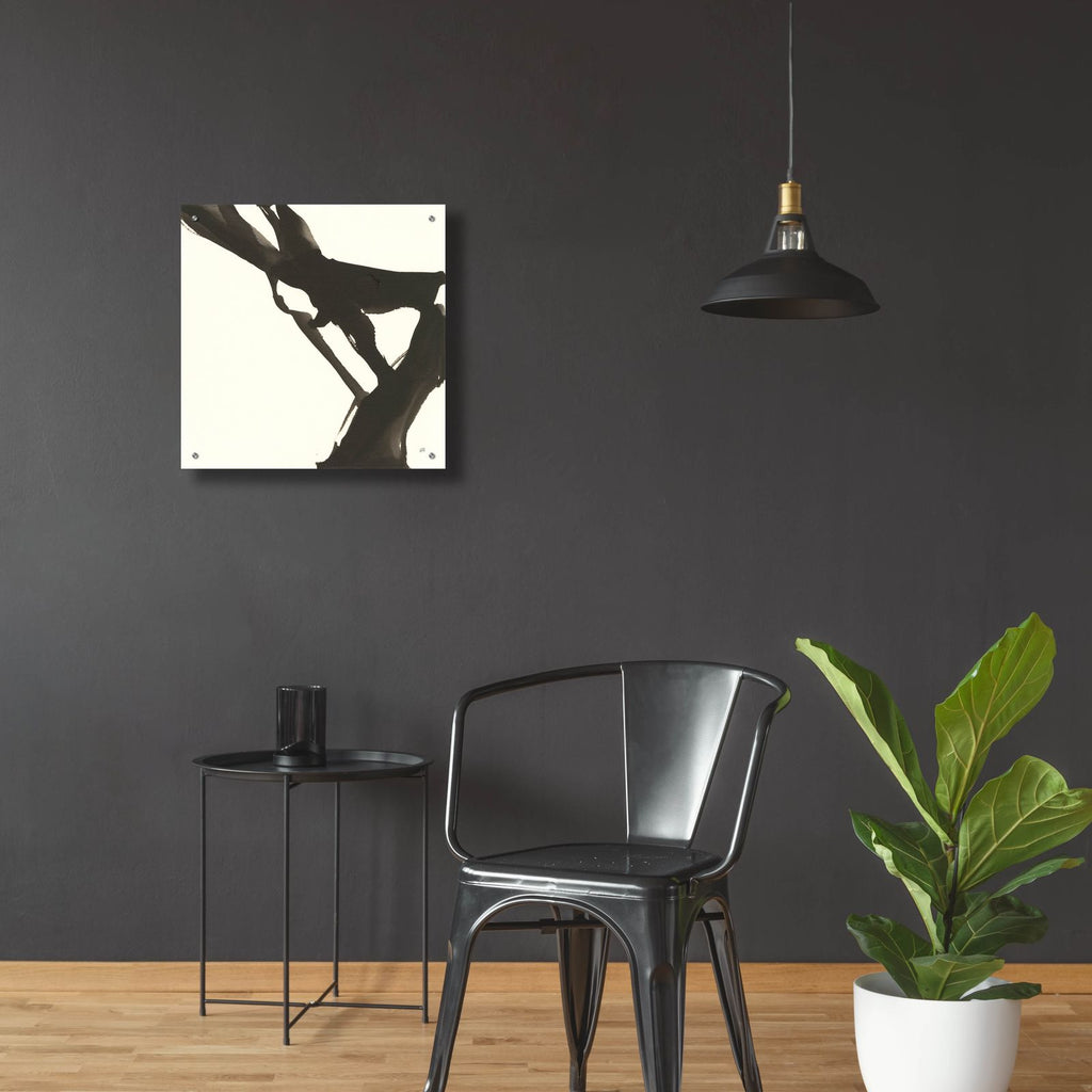 Black Gesture 1 by Chris Paschke - 24x24 acrylic wall art in a room