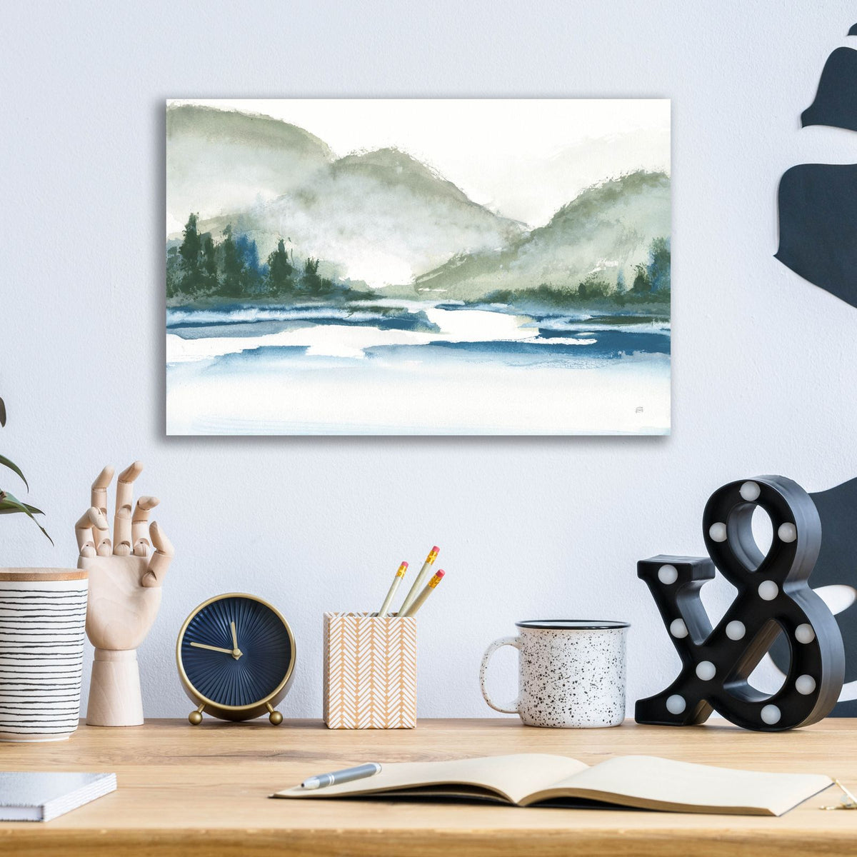 Mountain Fog by Chris Paschke - 16x12 acrylic wall art in a room