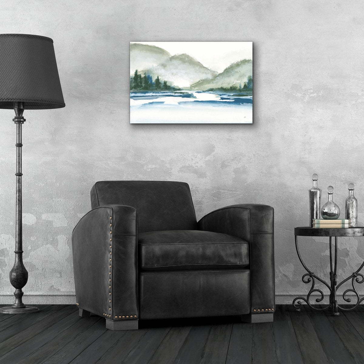 Mountain Fog by Chris Paschke - 24x16 acrylic wall art in a room