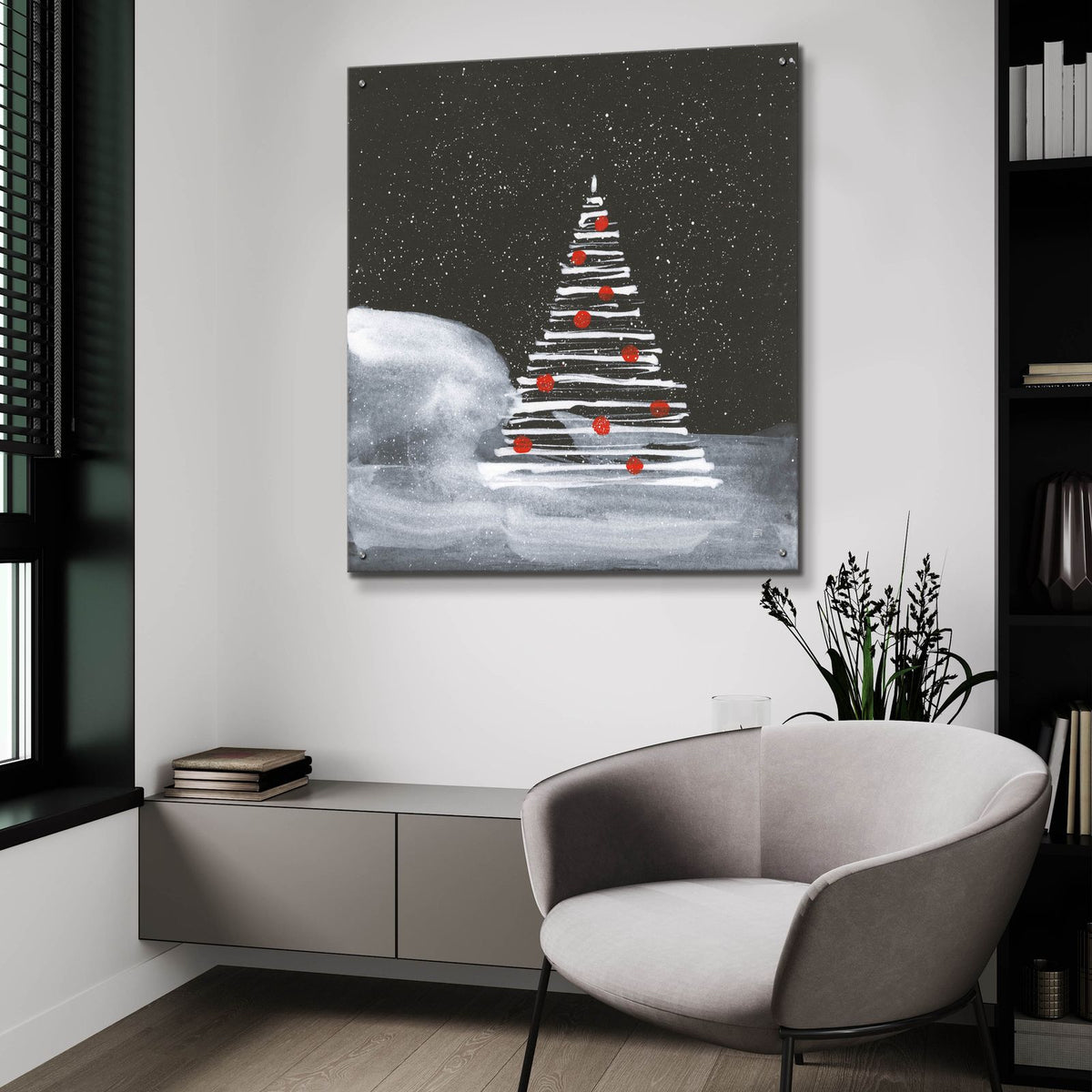 Winter White 2 by Chris Paschke - 36x36 acrylic wall art in a room