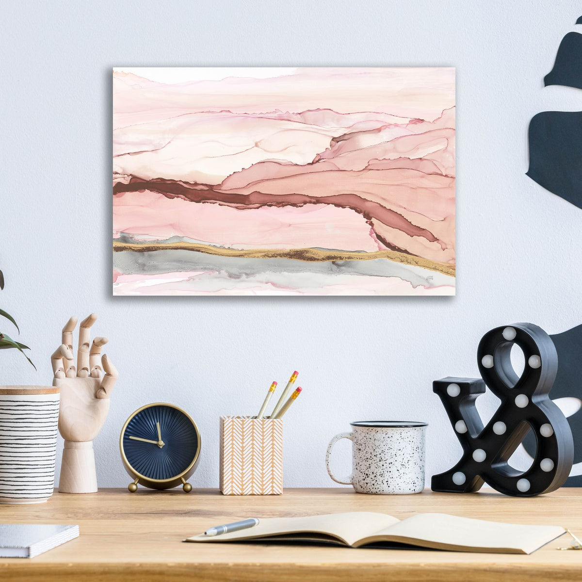 The Vineyard 2 Blush by Chris Paschke - 16x12 acrylic wall art in a room