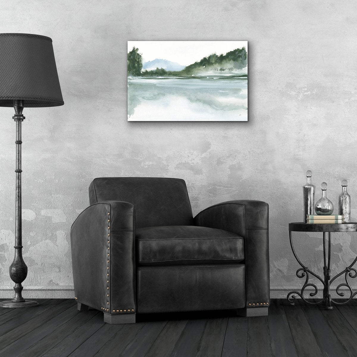 Mountain Lake by Chris Paschke - 24x16 acrylic wall art in a room