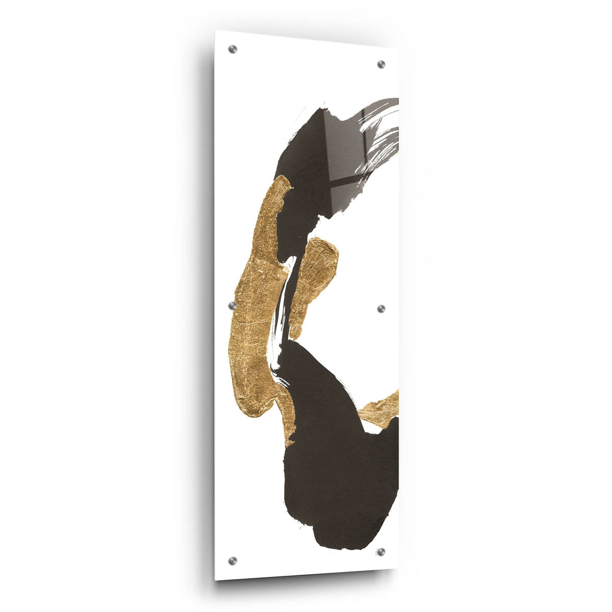 Epic Art 'Bold Gold Tall 3'  by Chris Paschke Acrylic Glass Wall Art,16x48