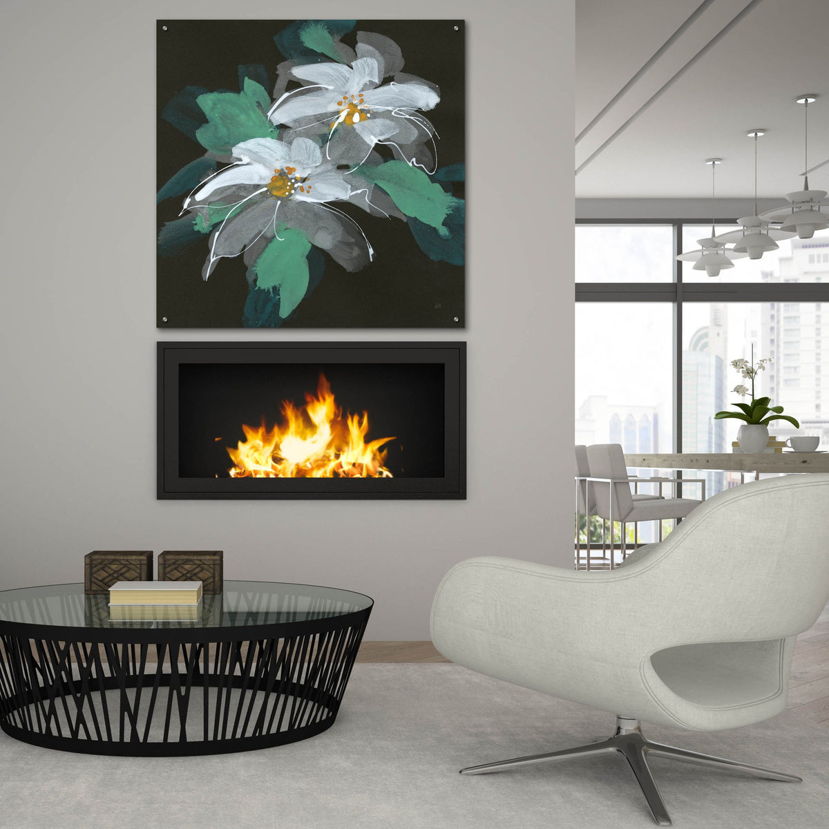 Epic Art 'Clematis 1'  by Chris Paschke Acrylic Glass Wall Art,36x36