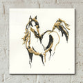 Golden Horse 7 by Chris Paschke - 12x12 acrylic wall art in a room