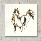 Golden Horse 7 by Chris Paschke - 12x12 acrylic wall art in a room