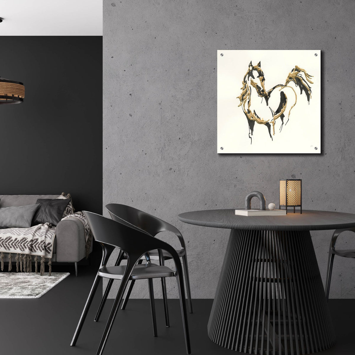 Epic Art 'Golden Horse 7'  by Chris Paschke Acrylic Glass Wall Art,24x24