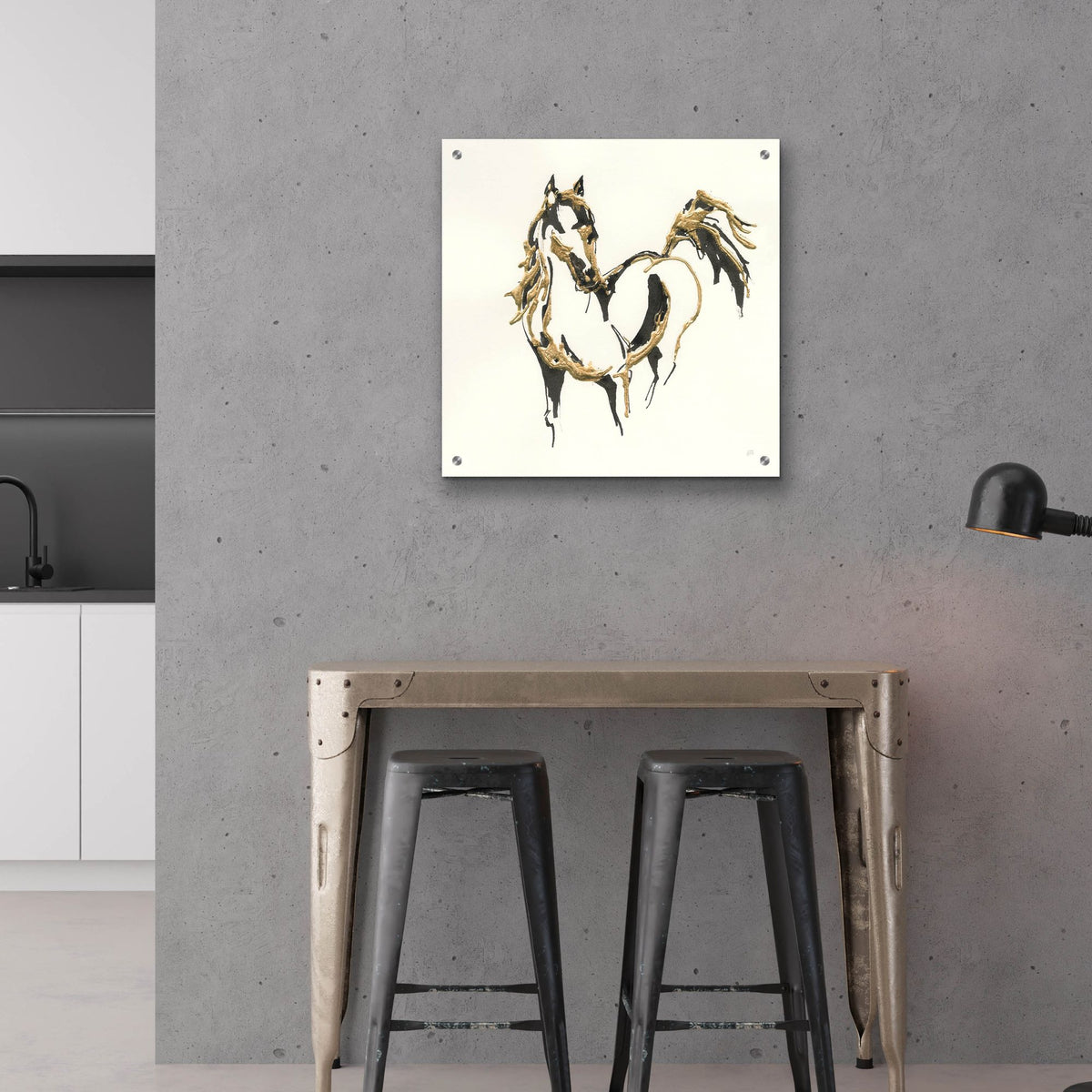 Epic Art 'Golden Horse 7'  by Chris Paschke Acrylic Glass Wall Art,24x24