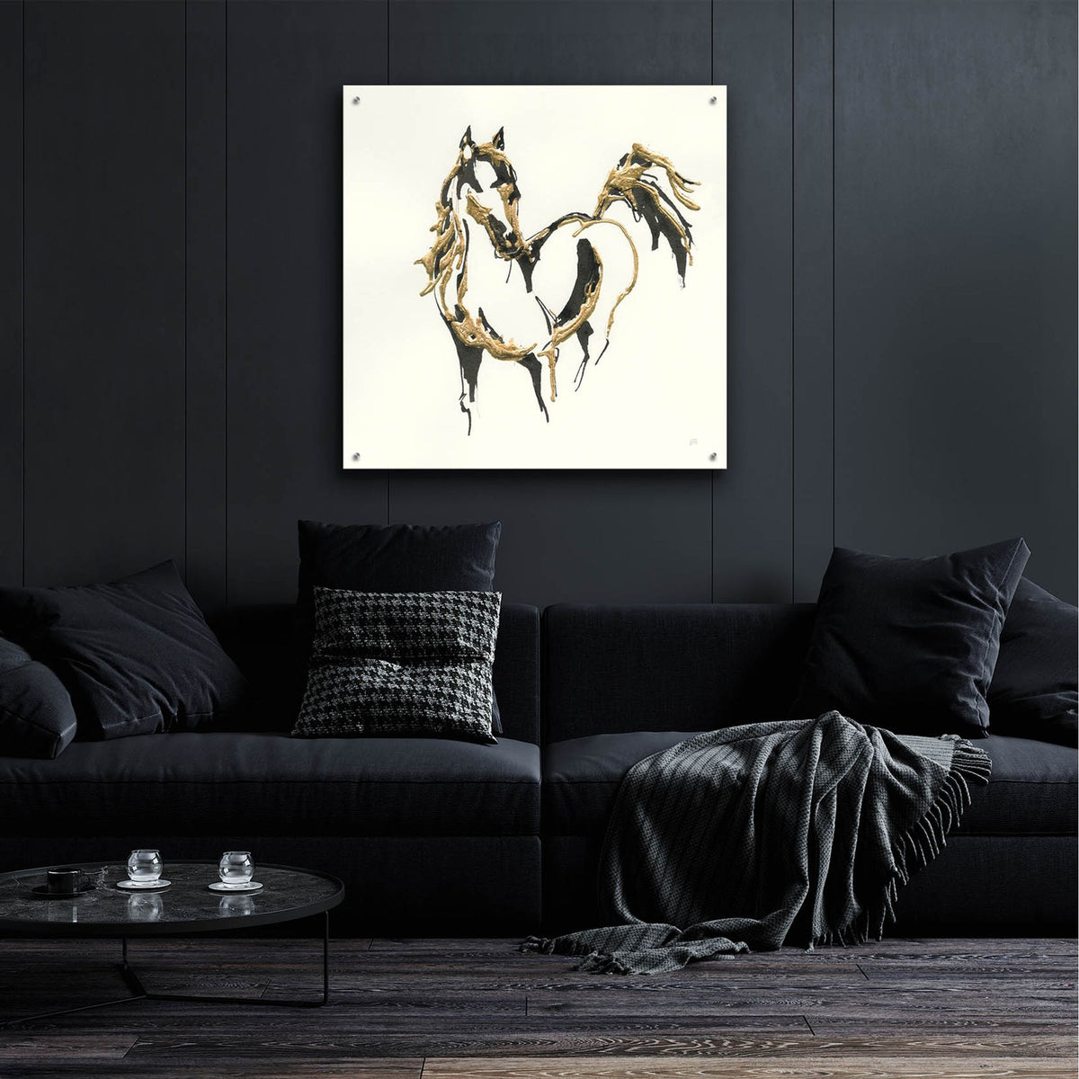 Epic Art 'Golden Horse 7'  by Chris Paschke Acrylic Glass Wall Art,36x36
