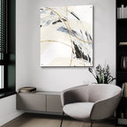 Gold And Cream 3 by Chris Paschke - 36x36 acrylic wall art in a room