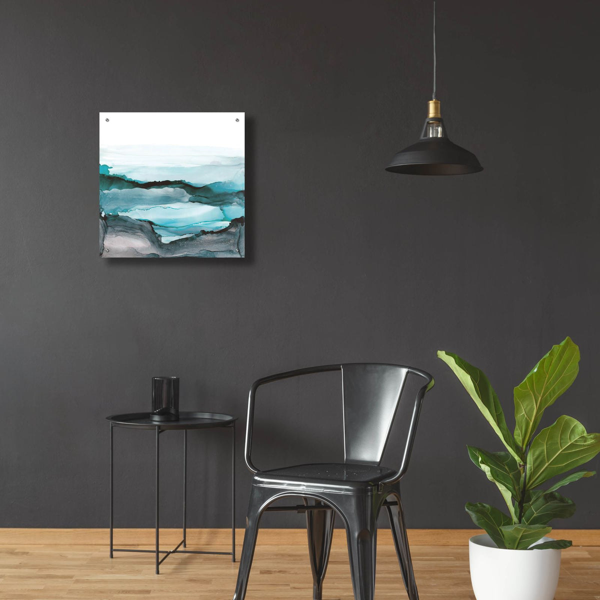 Aquascape 2 by Chris Paschke - 24x24 acrylic wall art in a room