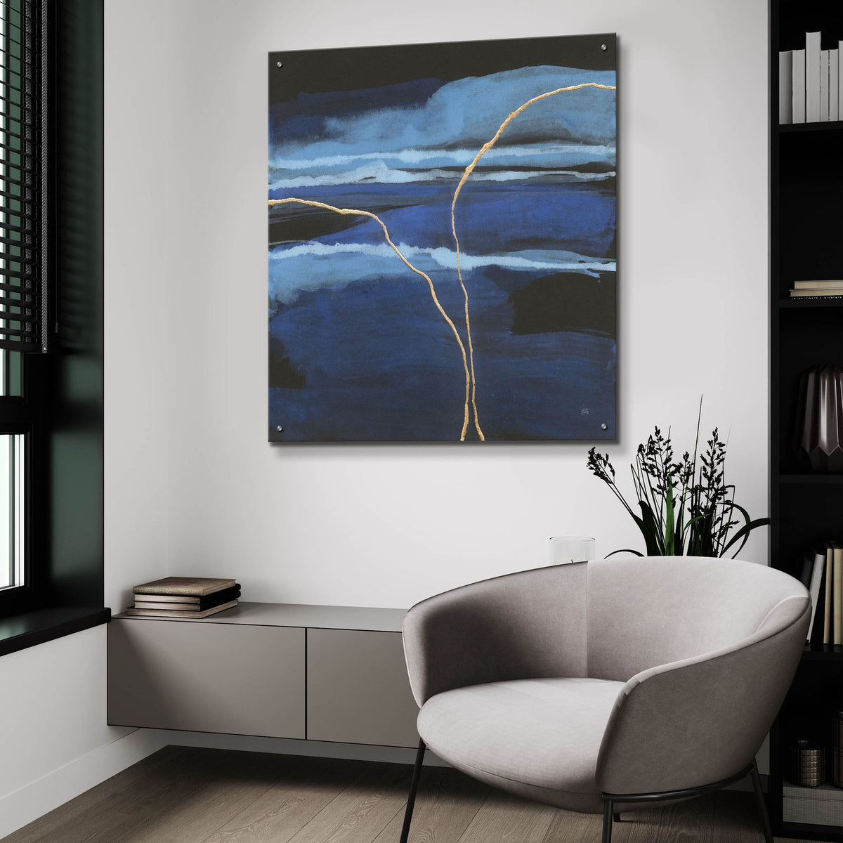 Improv 2 by Chris Paschke - 36x36 acrylic wall art in a room