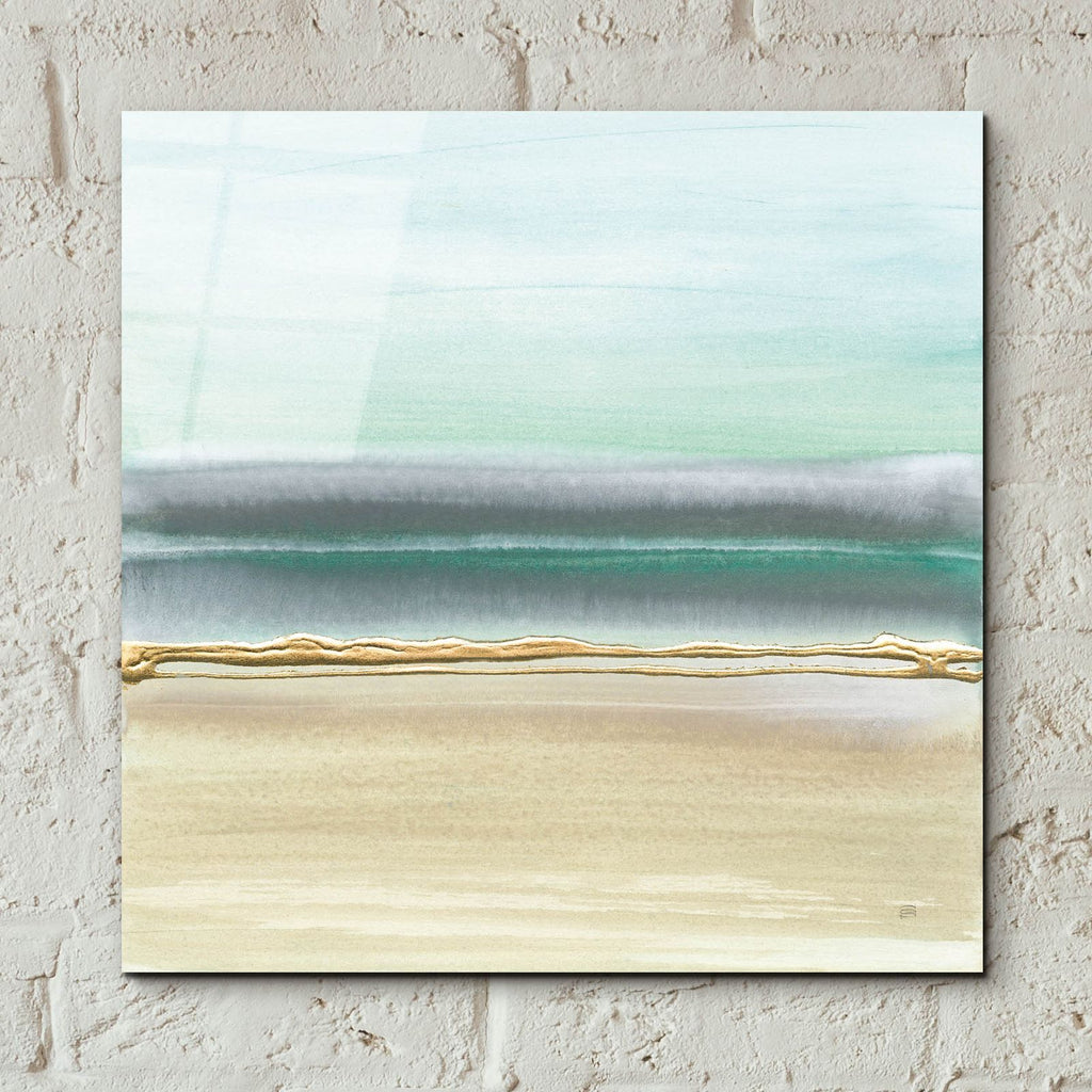 Linear Emerald 1 by Chris Paschke - 12x12 acrylic wall art in a room