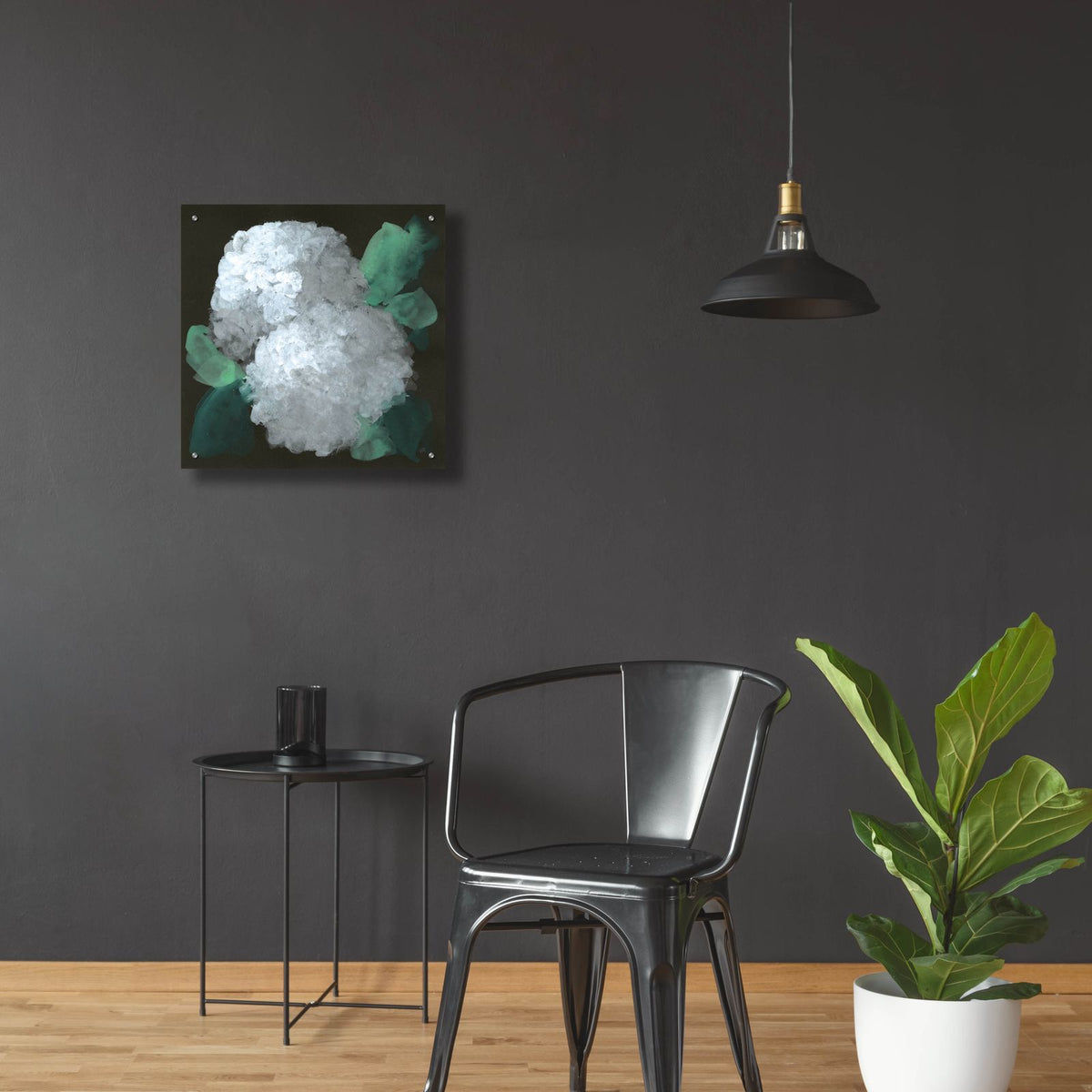 Hydrangea 2 by Chris Paschke - 24x24 acrylic wall art in a room