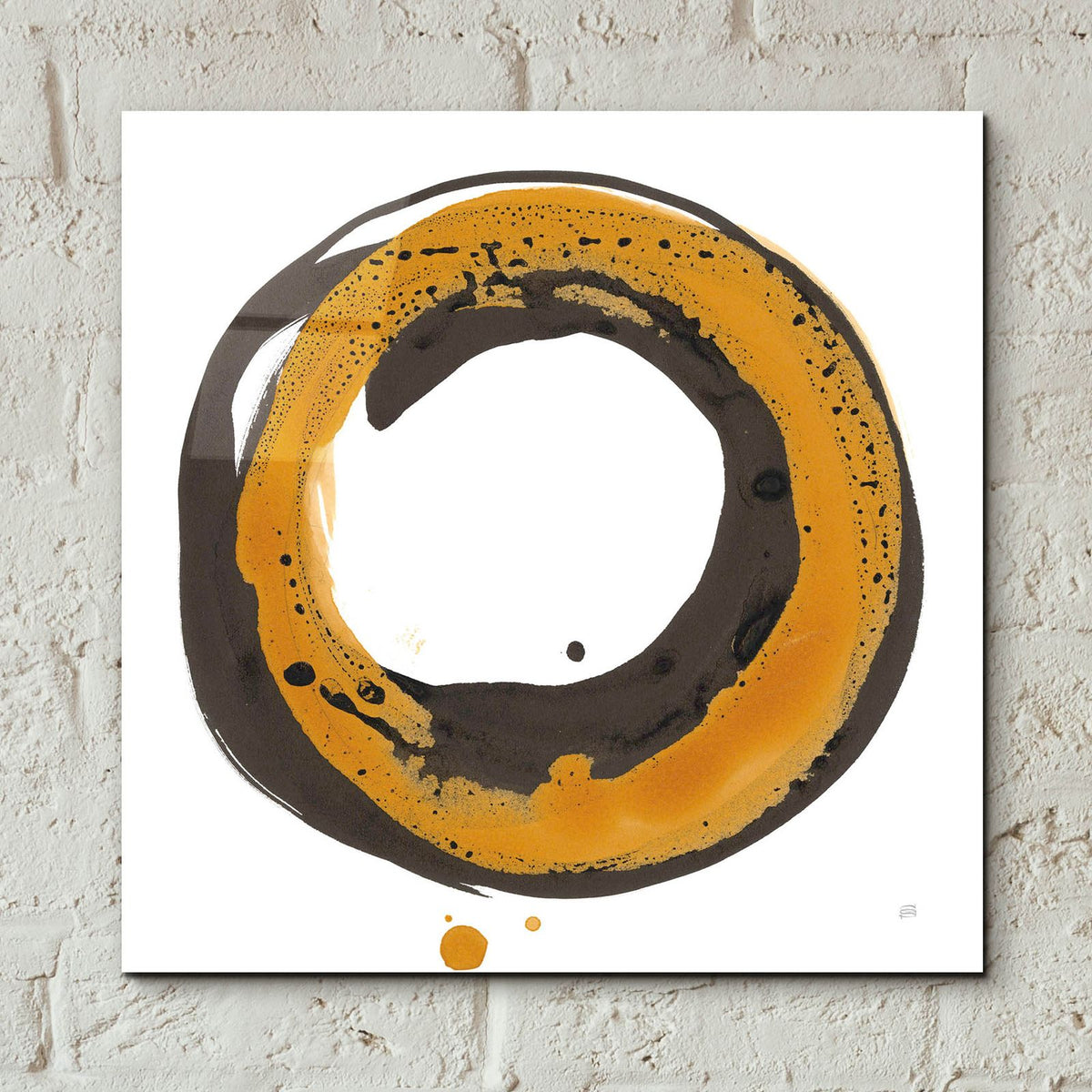 Amber Enso 2 by Chris Paschke - 12x12 acrylic wall art in a room