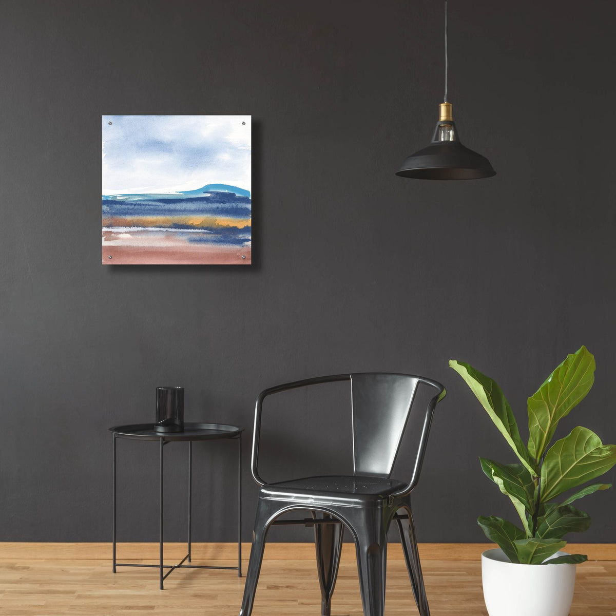 Grounded Rust 2 by Chris Paschke - 24x24 acrylic wall art in a room