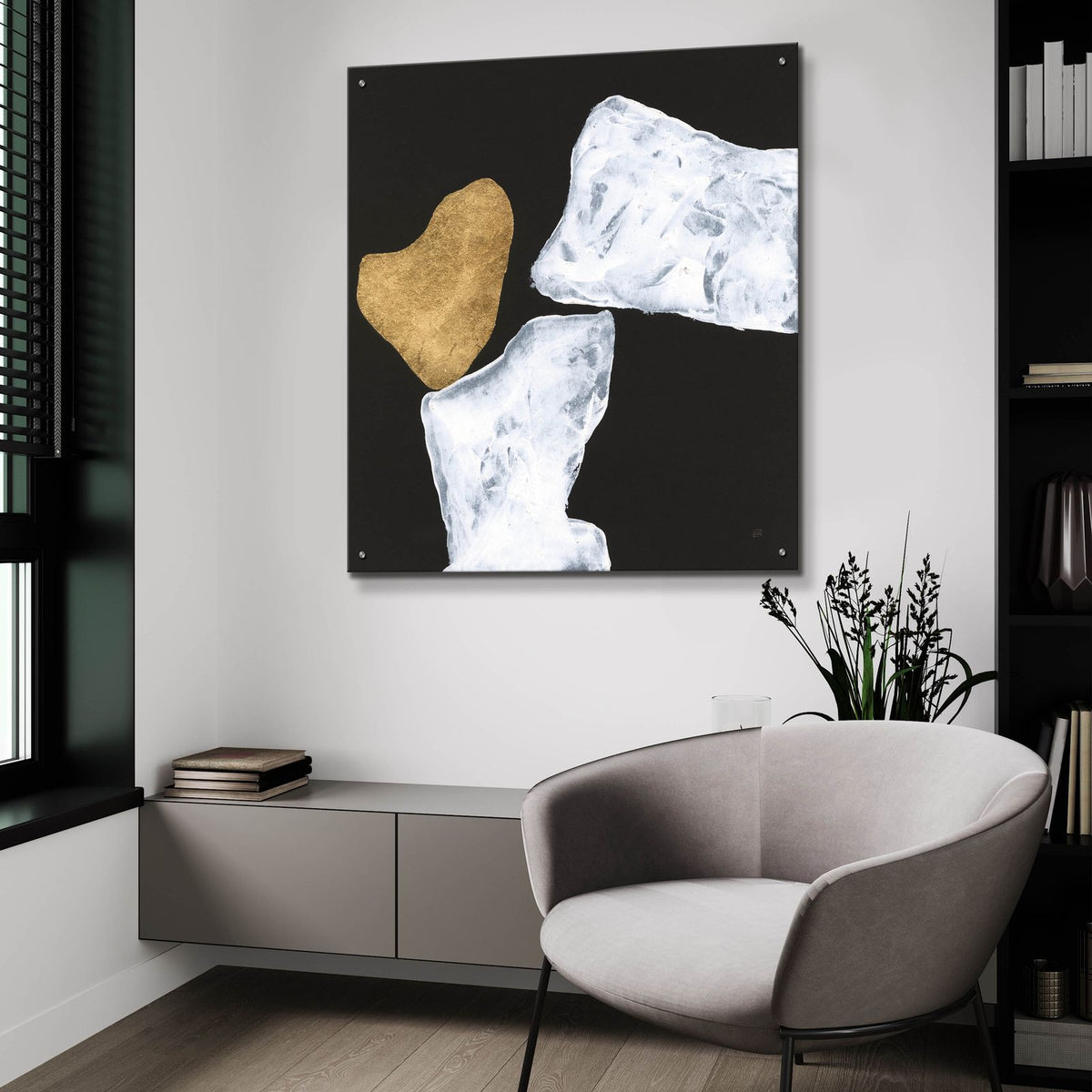 Delicate Balance 3 by Chris Paschke - 36x36 acrylic wall art in a room