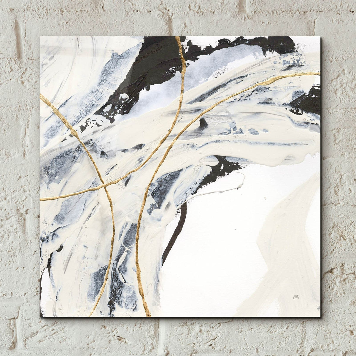 Gold And Cream 2 by Chris Paschke - 12x12 acrylic wall art in a room