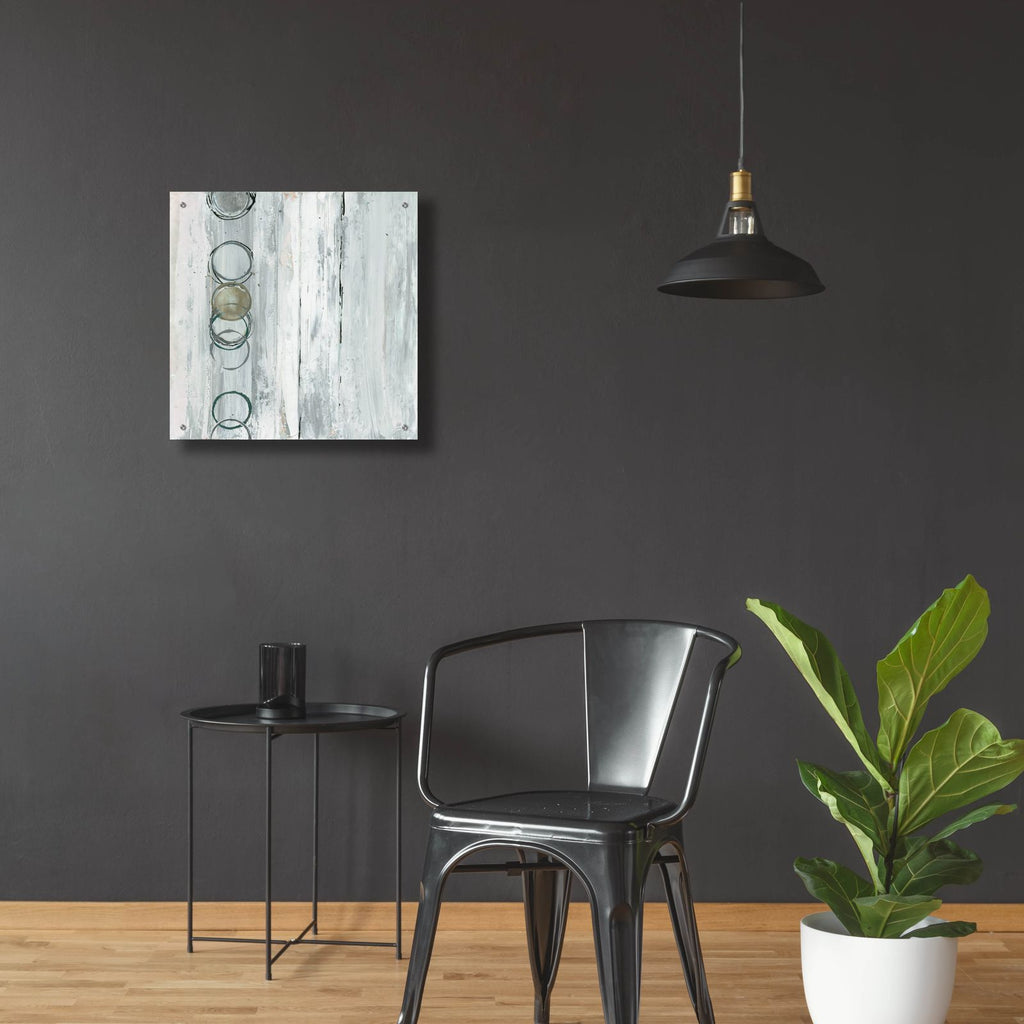 Whitewashed Emerald 1 by Chris Paschke - 24x24 acrylic wall art in a room