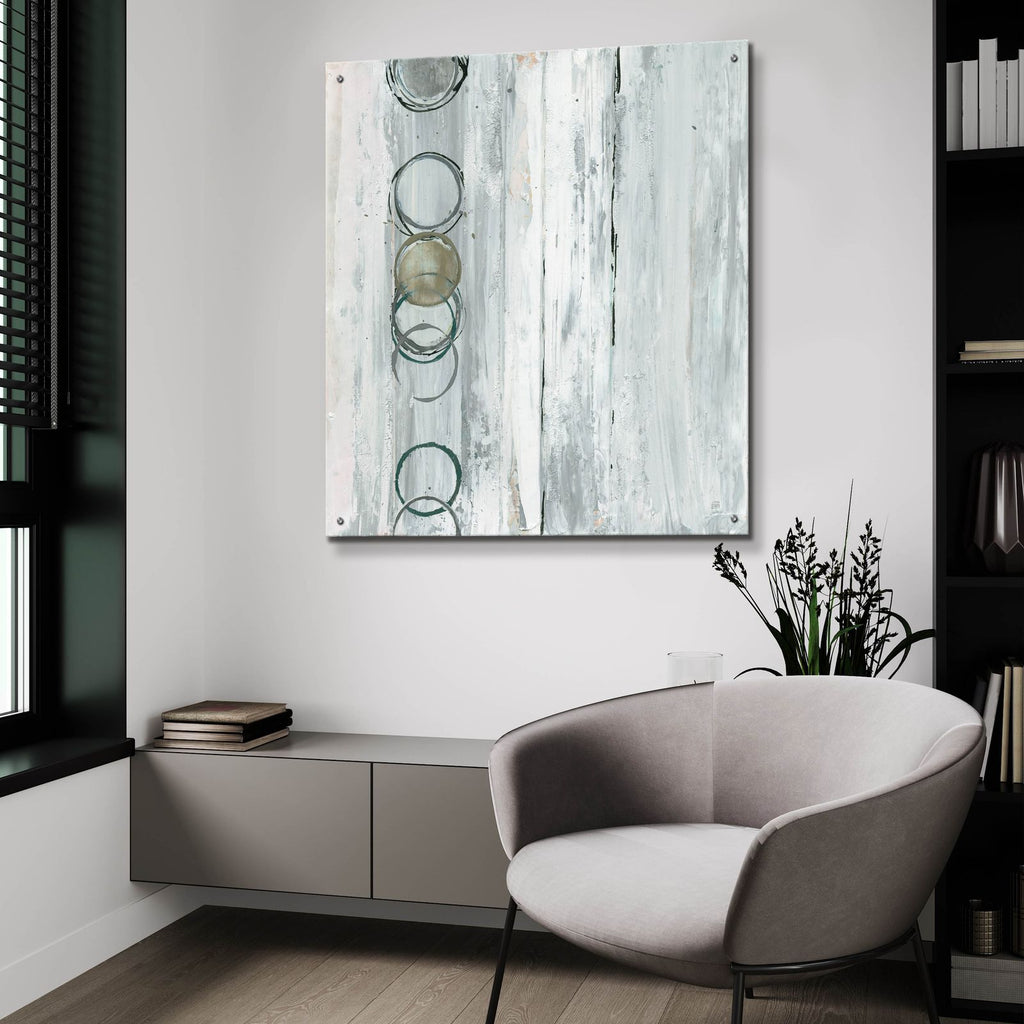 Whitewashed Emerald 1 by Chris Paschke - 36x36 acrylic wall art in a room