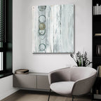 Whitewashed Emerald 1 by Chris Paschke - 36x36 acrylic wall art in a room
