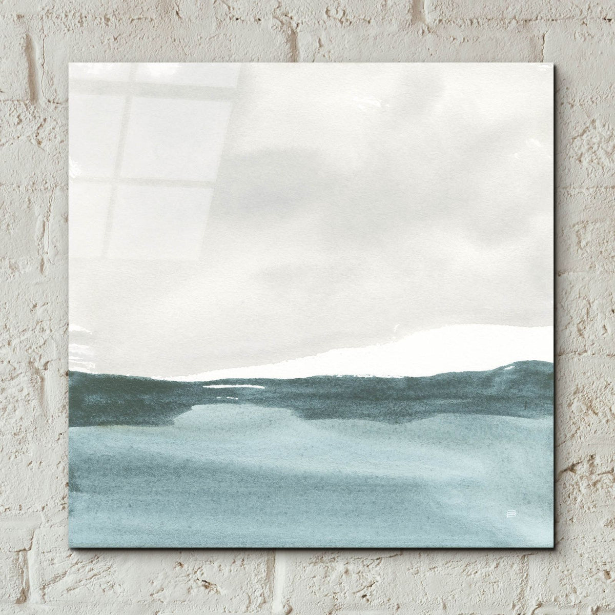 Tranquil Silver Sea 1 by Chris Paschke - 12x12 acrylic wall art in a room