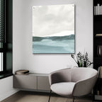 Tranquil Silver Sea 1 by Chris Paschke - 36x36 acrylic wall art in a room