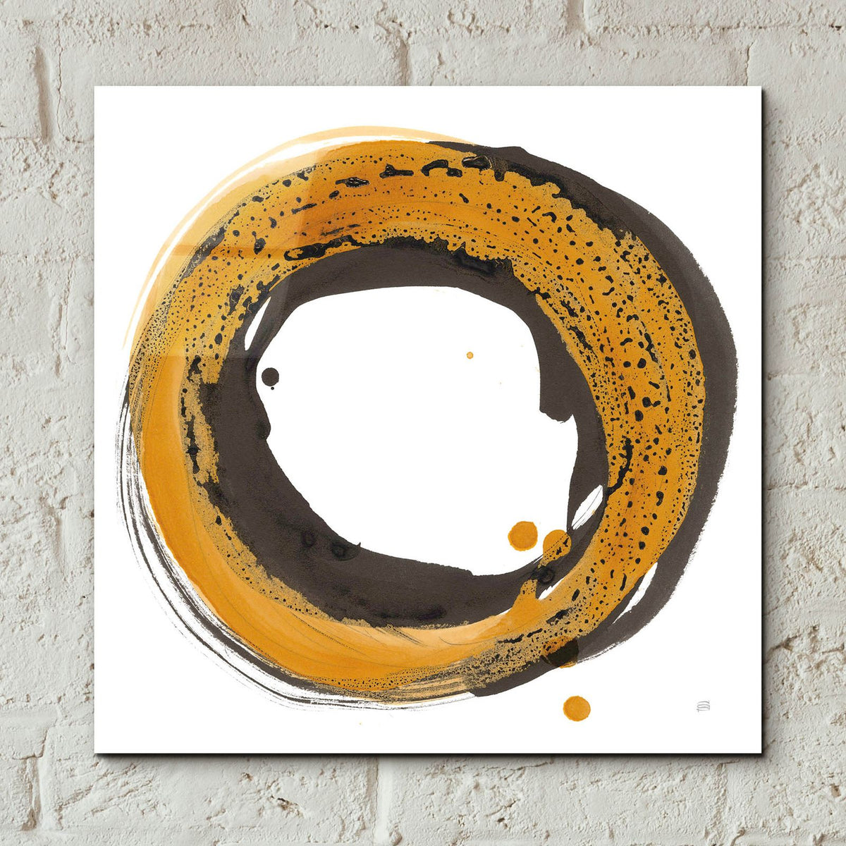 Amber Enso 1 by Chris Paschke - 12x12 acrylic wall art in a room