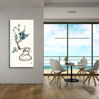 Blue Blossom by Chris Paschke - 24x48 acrylic wall art in a room
