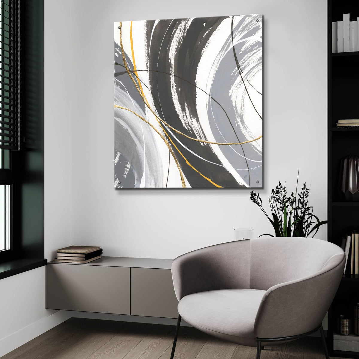 Webbed 3 by Chris Paschke - 36x36 acrylic wall art in a room