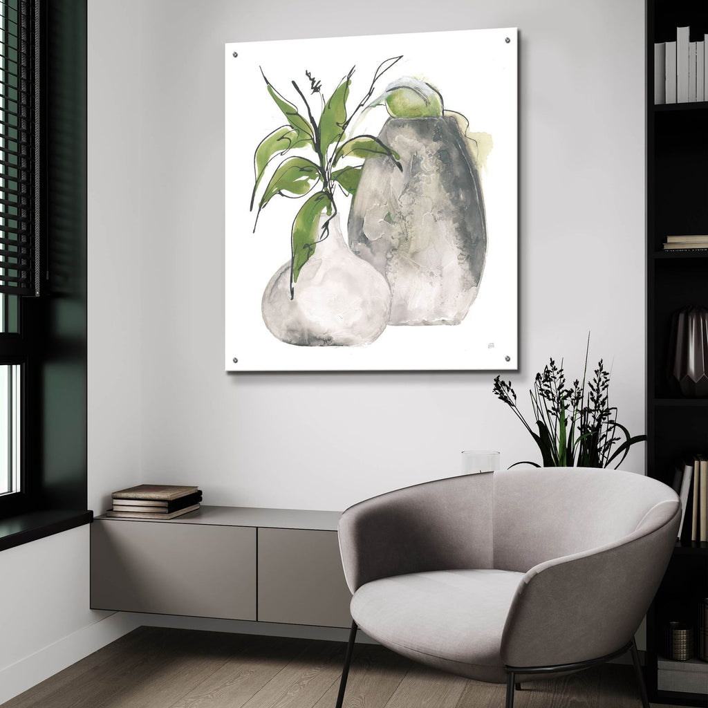Two Vases 1 by Chris Paschke - 36x36 acrylic wall art in a room