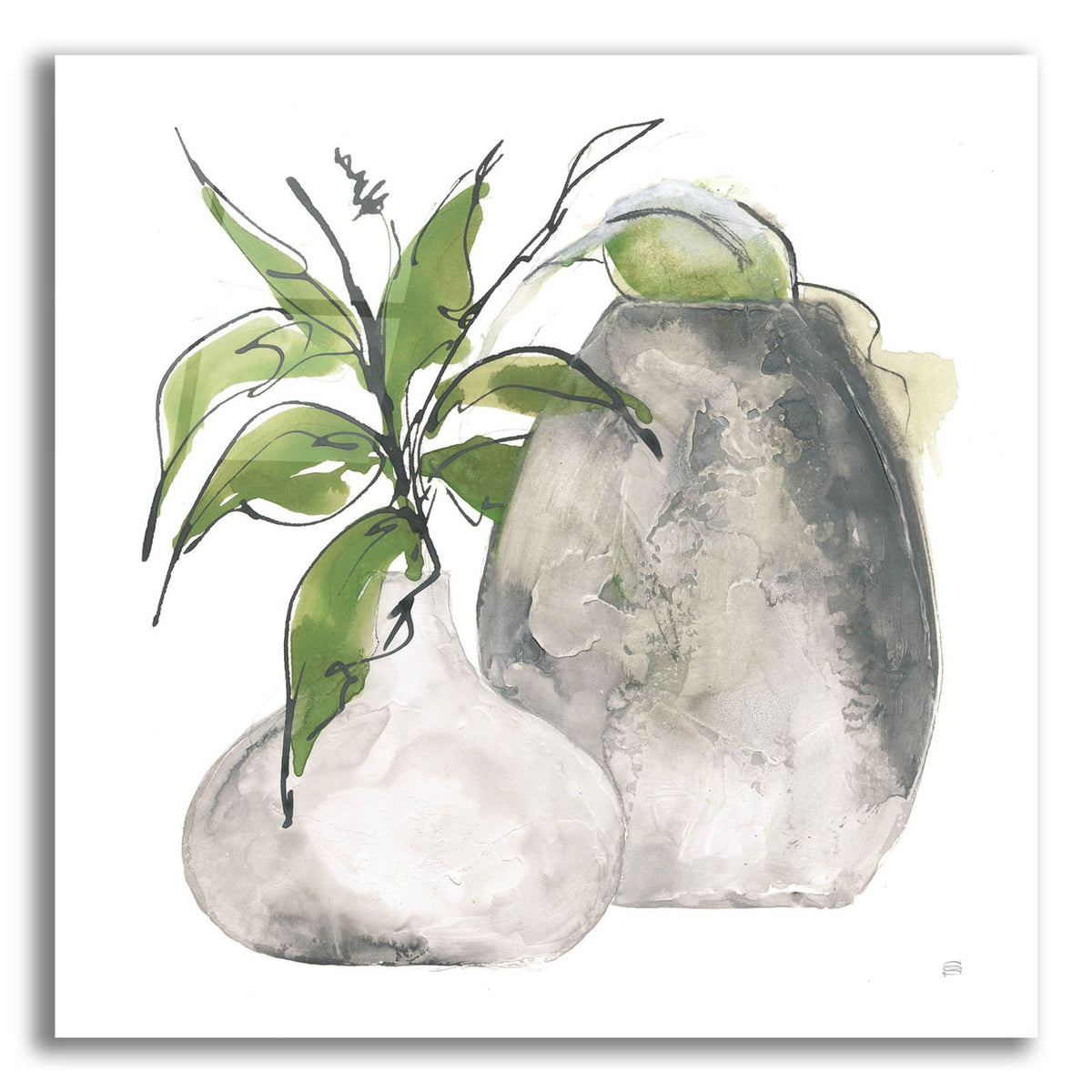 Two Vases 1 by Chris Paschke acrylic glass wall art