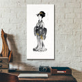 Geisha 1 Black And Gold by Chris Paschke - 12x24 acrylic wall art in a room