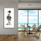 Geisha 1 Black And Gold by Chris Paschke - 24x48 acrylic wall art in a room