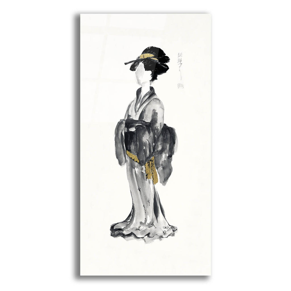 Geisha 1 Black And Gold by Chris Paschke acrylic glass wall art