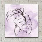 Midnight Plum Leaf 1 by Chris Paschke - 12x12 acrylic wall art in a room