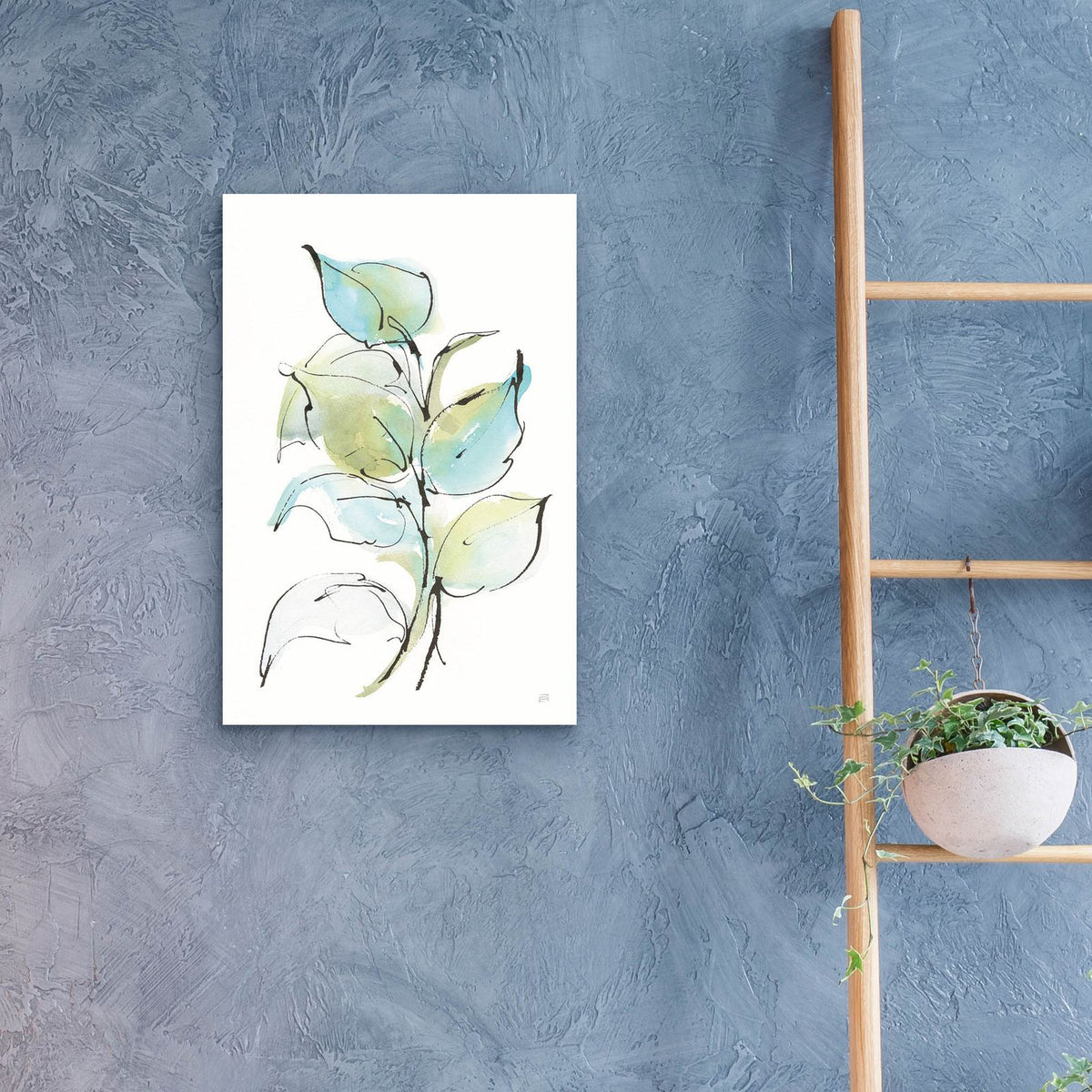 Textured Leaves 2 by Chris Paschke - 16x24 acrylic wall art in a room