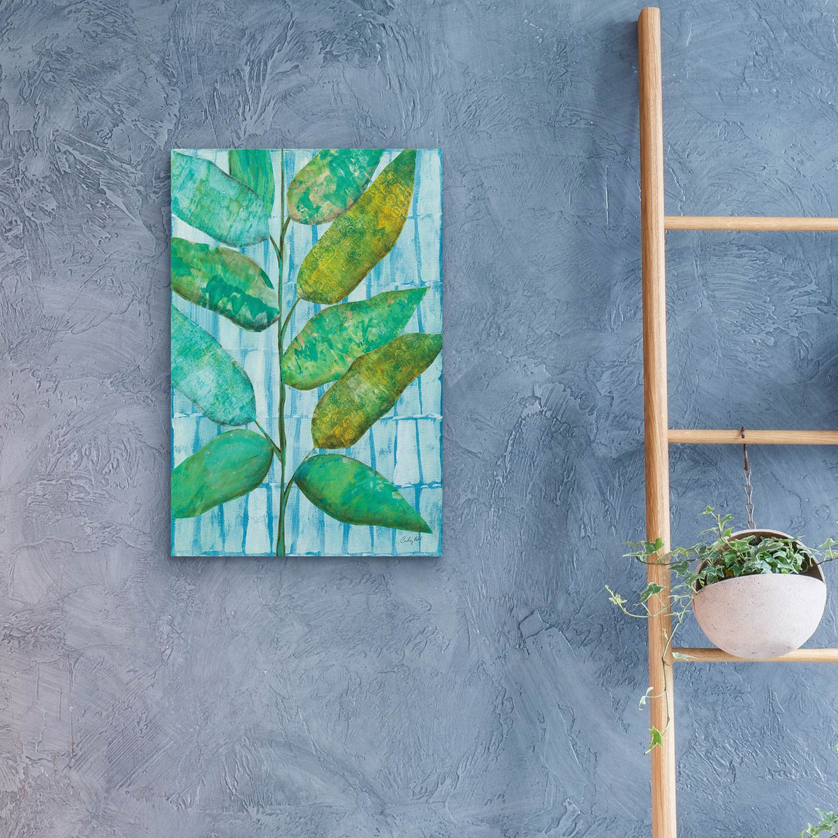 Lively Leaves by Courtney Prahl - 16x24 acrylic wall art in a room