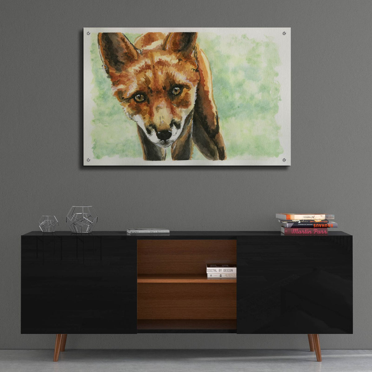 Curious Fox by Anika Goodhue - 36x24 acrylic wall art in a room