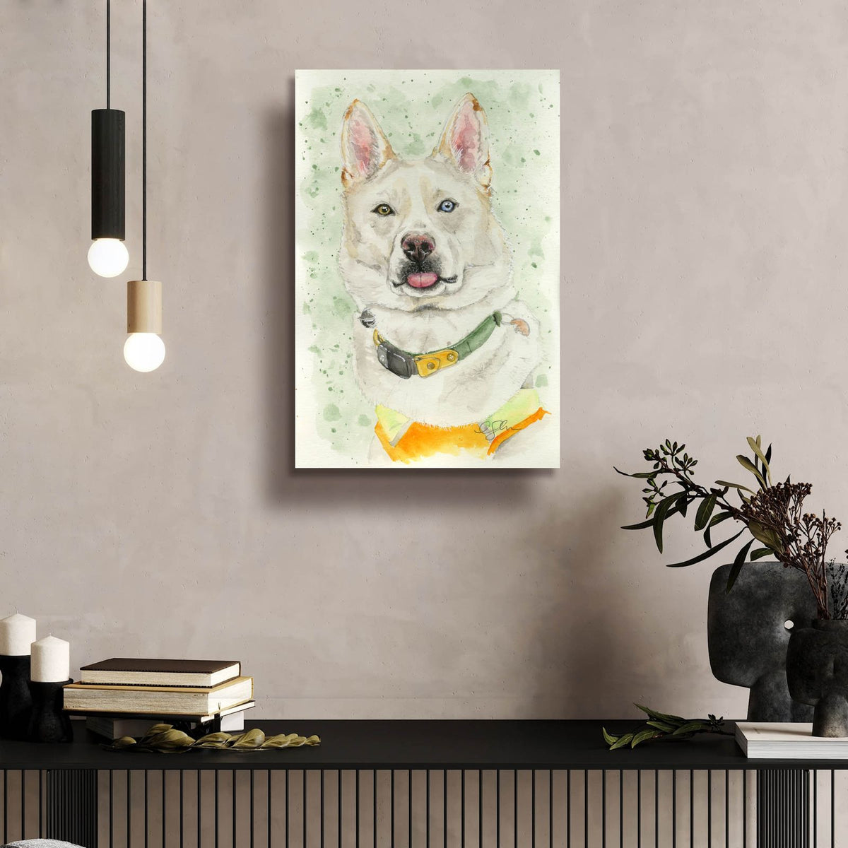 Heterochromia Blep by Anika Goodhue - 16x24 acrylic wall art in a room