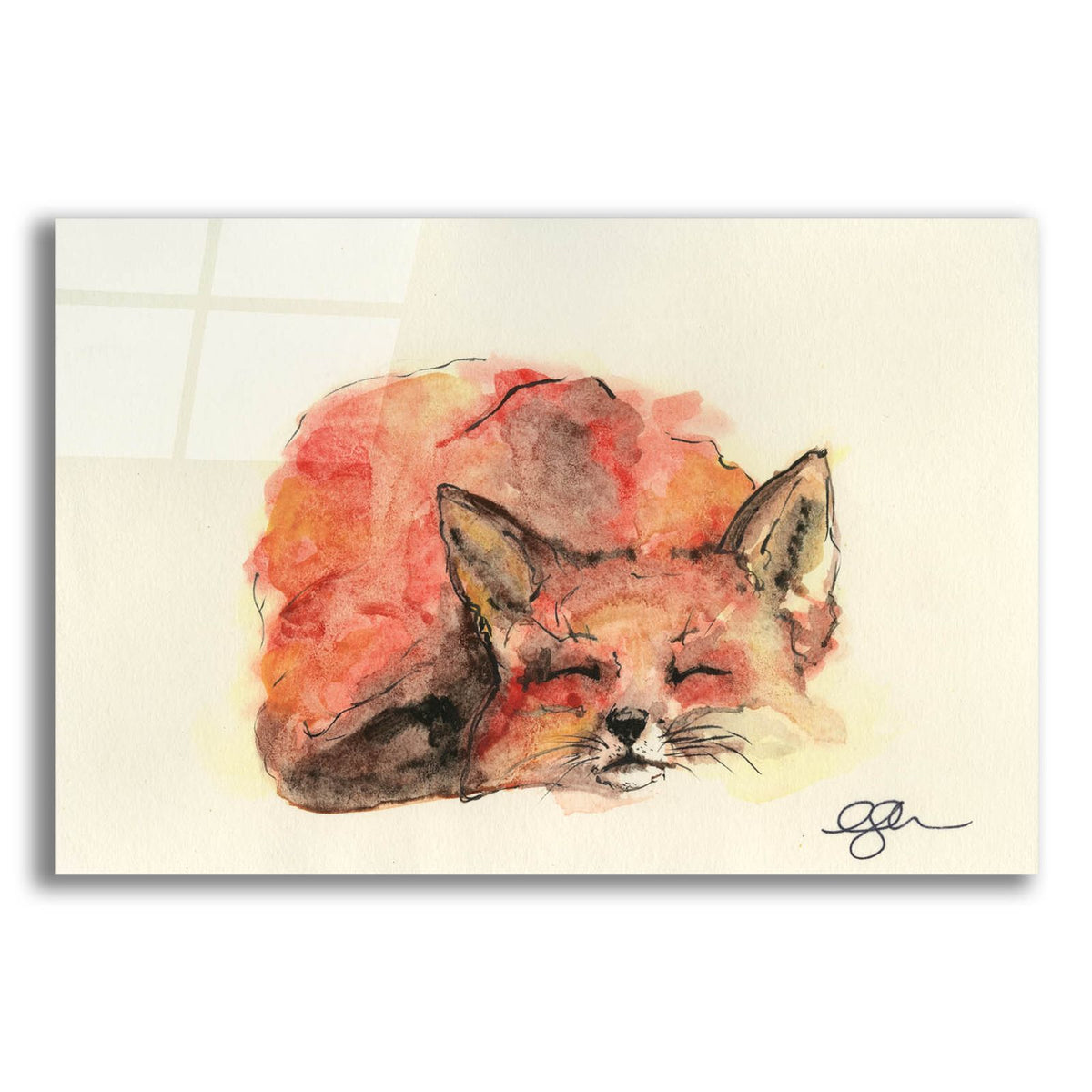 Sleeping Fox by Anika Goodhue acrylic glass wall art