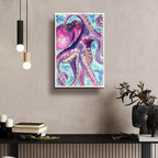 Snow Day Octopus by Anika Goodhue - 16x24 acrylic wall art in a room