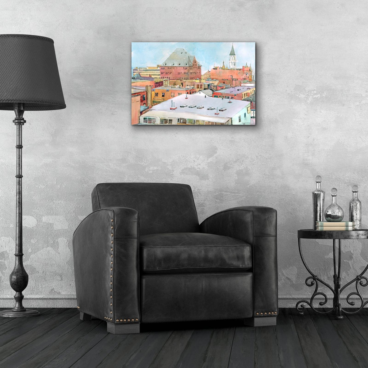 Above Burlington by Annelein Beukenkamp - 24x16 acrylic wall art in a room